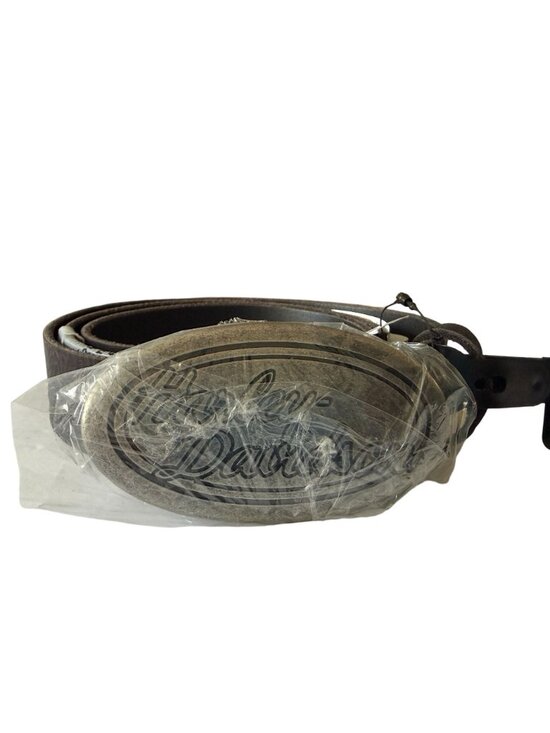 NWT Harley-Davidson® Women\'s Oval H-D Script Buckle Genuine Leather Belt Black M